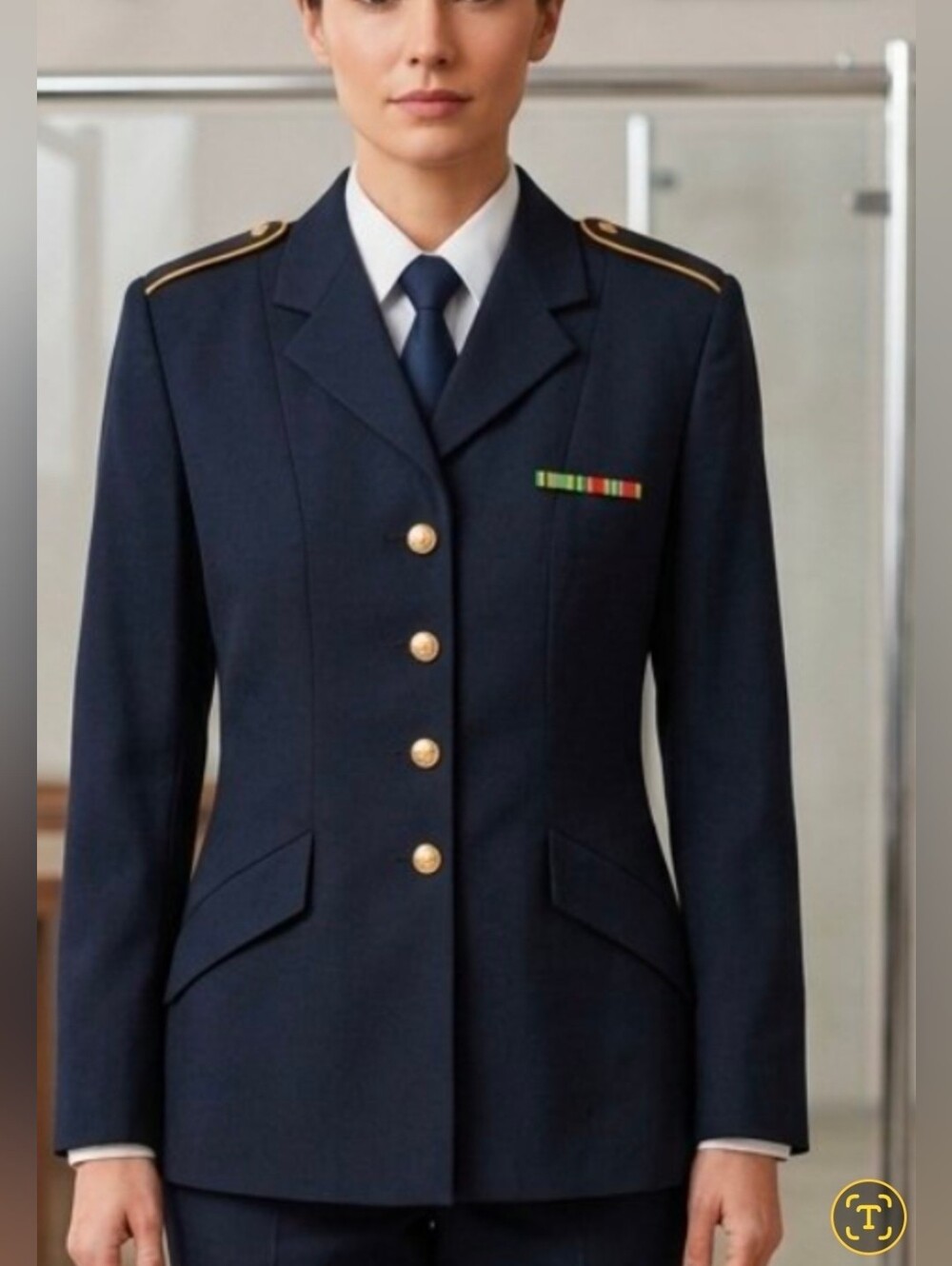 Bremen Bowdon US Army ASU Dress Blue Uniform Jacket Coat - Women's Sz 10